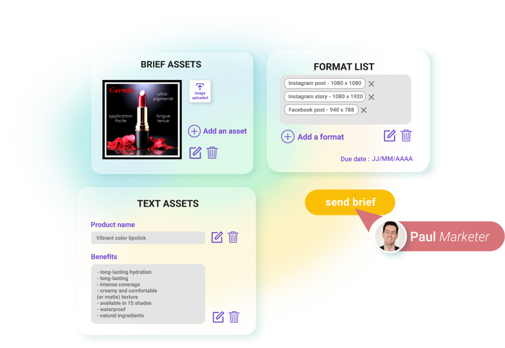Briefez de nouveaux projets depuis une plateforme centrale