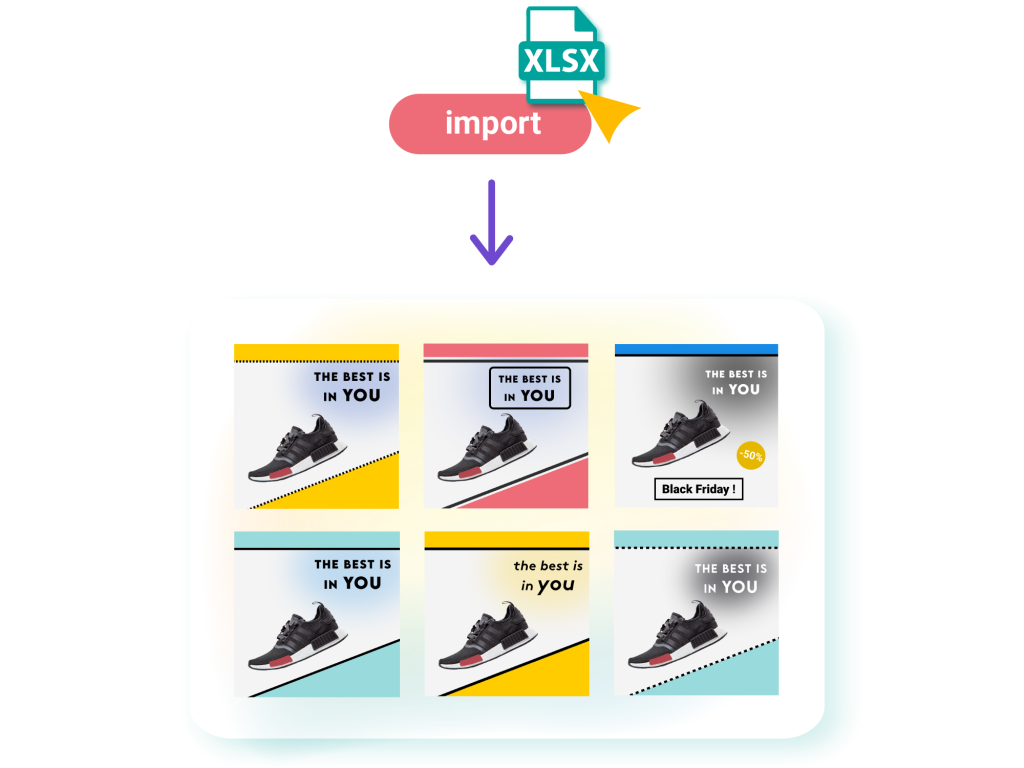 Automate batch creation for DCO or large-scale content production with XLS import