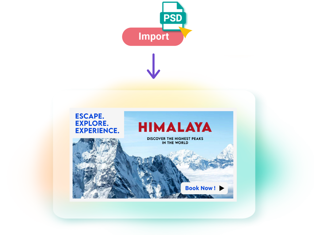 Import multiple Photoshop files and automate resizing and translations