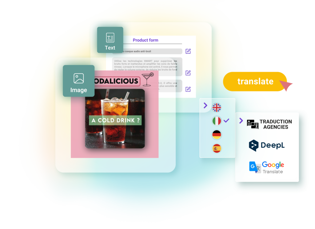 Automatisez les déclinaisons graphiques et traductions