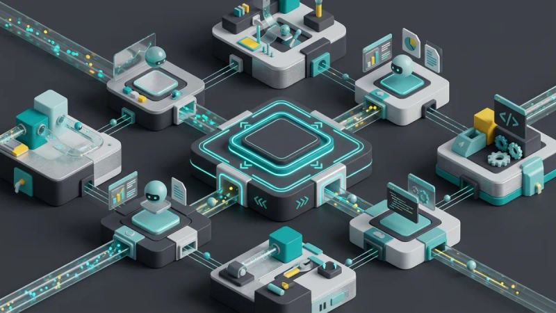 Illustration for the article: AI Agents Redefine the Work OS: A New Era of Productivity