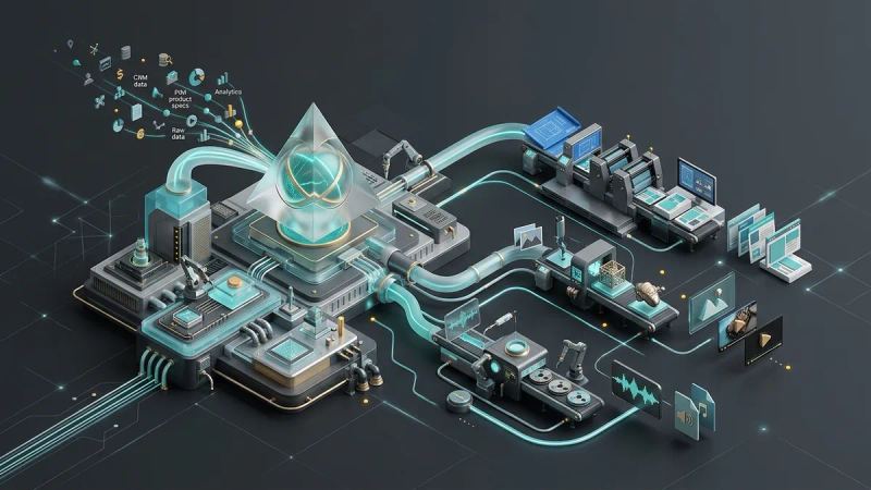 Illustration for the article: Enterprise MarTech: the role of AI in content production