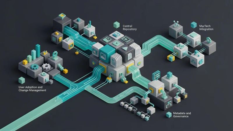 Illustration for the article: Widen DAM (now Acquia DAM): integration, adoption, governance
