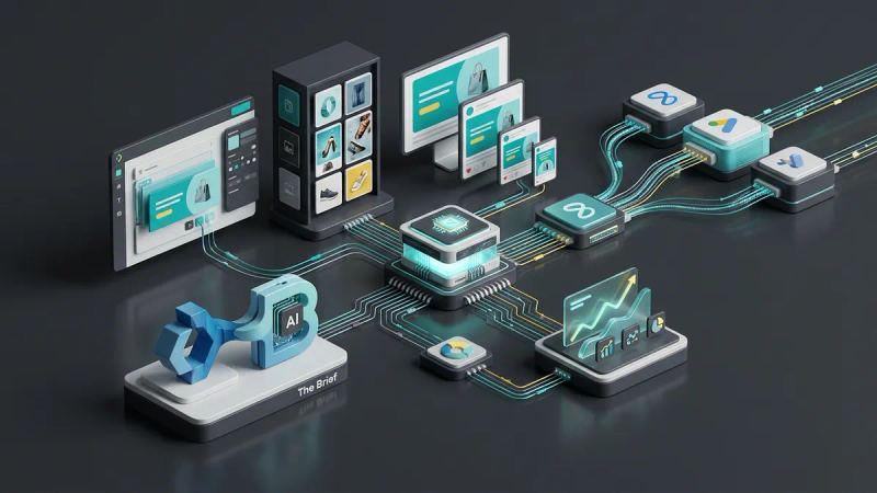 Illustration for the article: Creatopy (now The Brief) review 2026: features, pricing, pros and cons