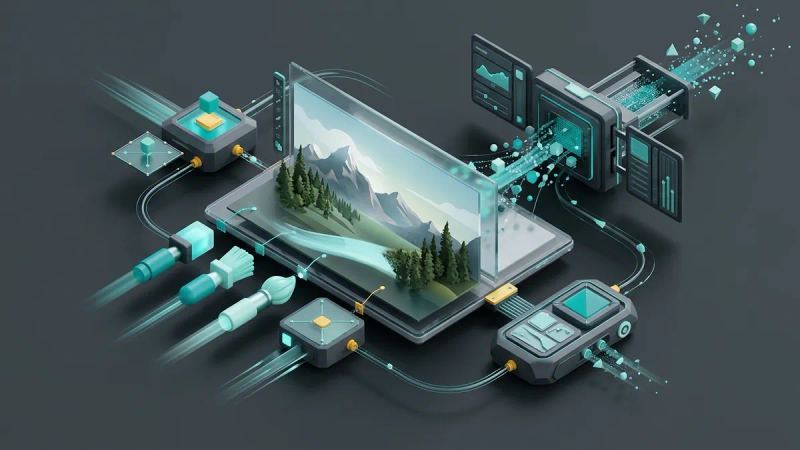 Illustration for the article: Krea AI: a suite of creative tools supercharged by real-time AI