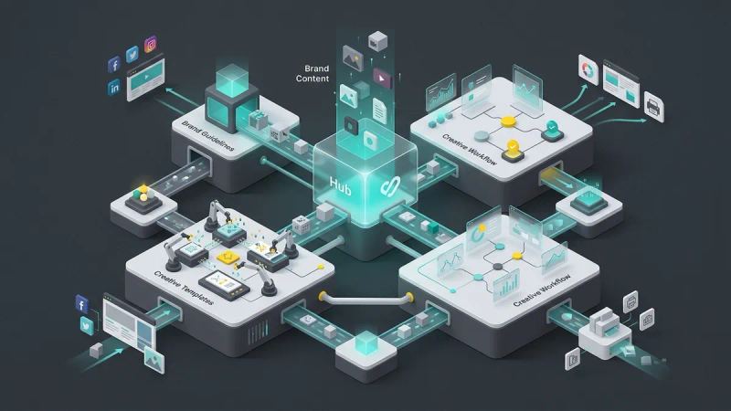 Illustration for the article: Bynder: DAM and beyond for brand content management