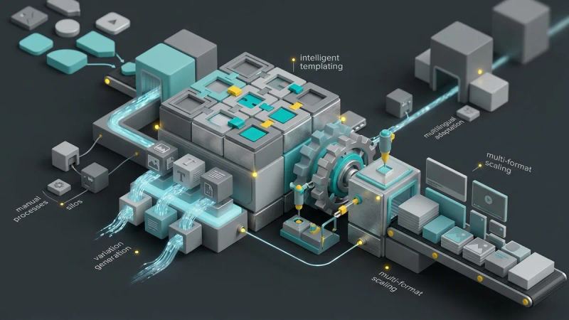 Illustration for the article: Creative production automation: challenges and solutions