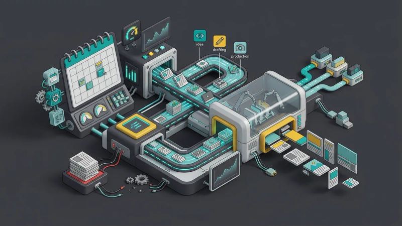 Illustration for the article: Editorial strategy automation: common flaws and fixes