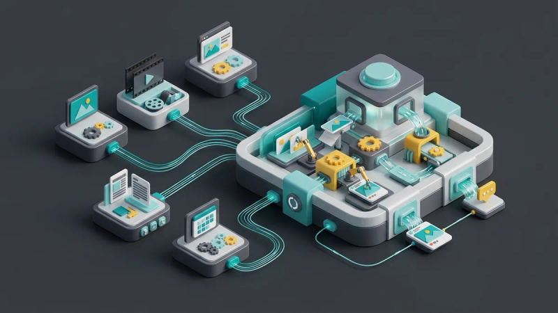 Illustration for the article: Digital content creation platform: why unify your tools