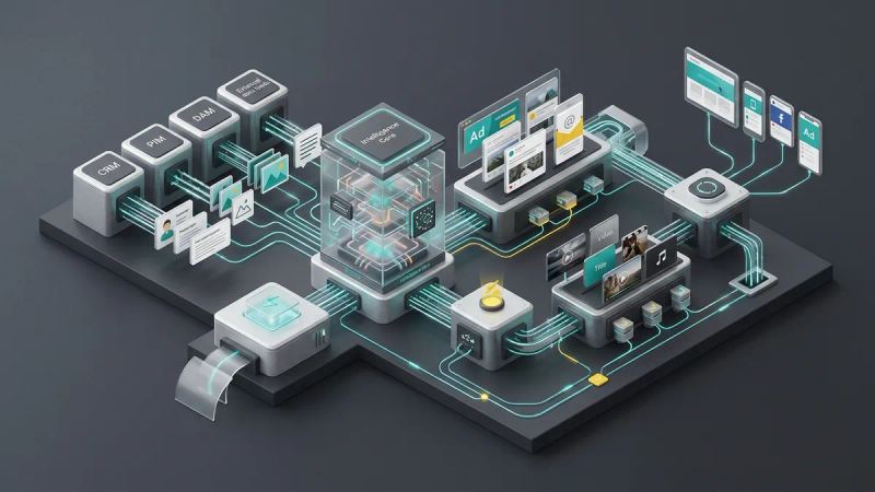 Illustration for the article: Intelligent content automation: definition and benefits