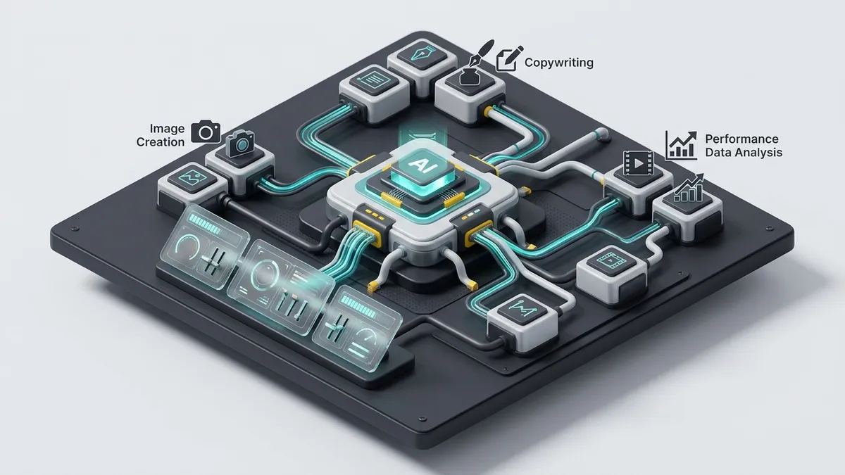 Illustration for the article: AI creative piloting: centralizing your AI toolchain
