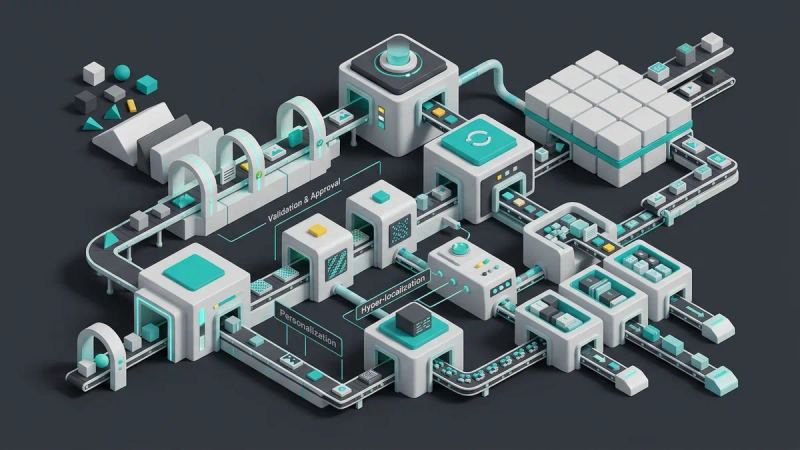 Illustration for the article: Content management at scale: challenges and solutions
