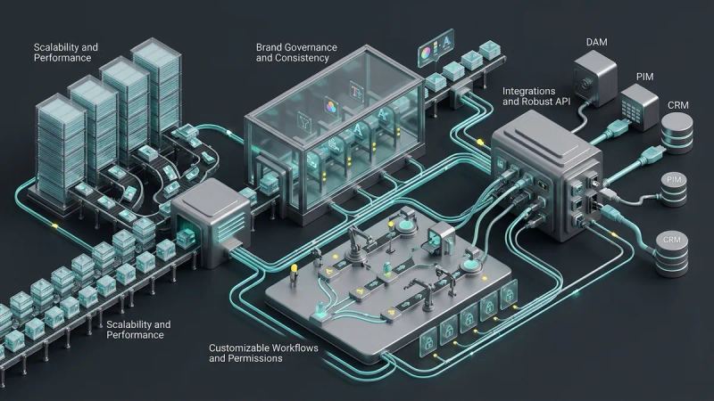 Illustration for the article: Enterprise creative automation platform: selection criteria
