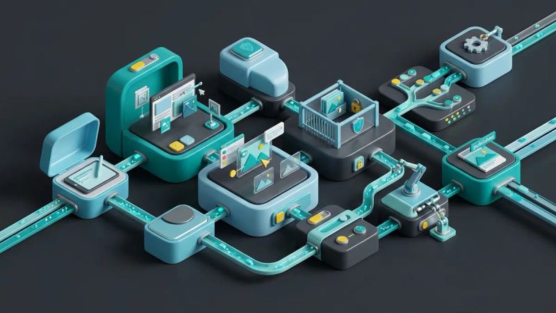 Illustration for the article: Creative workflow management software: key features