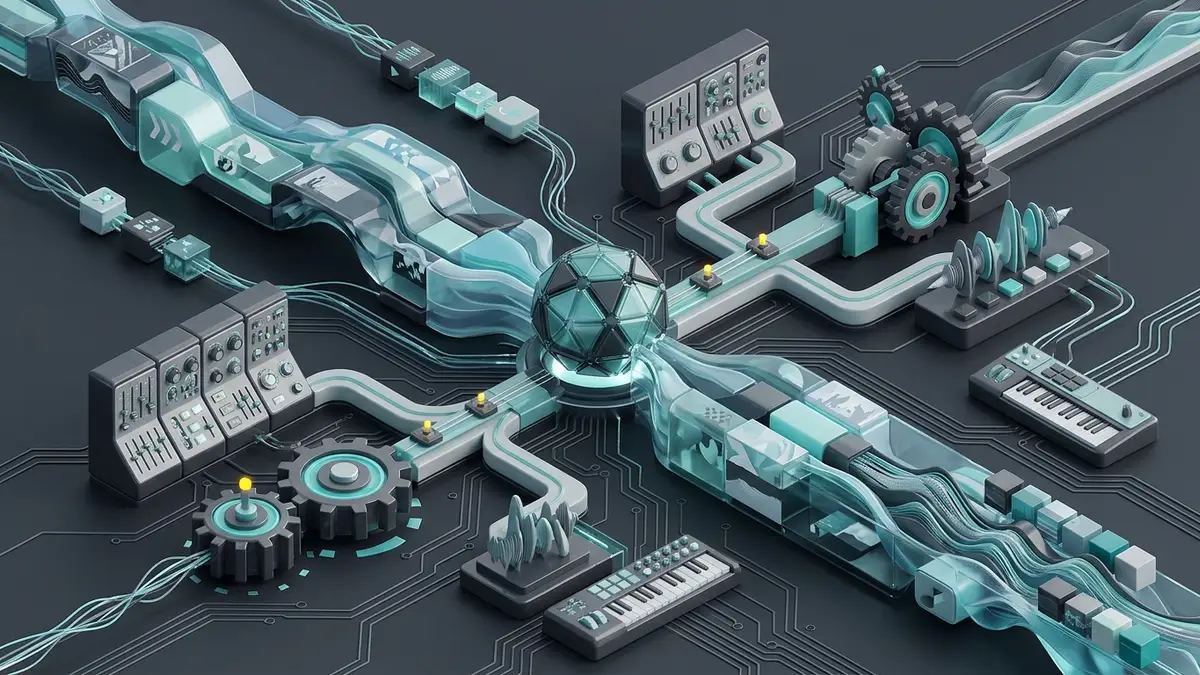 Illustration for the article: Lyria: Google DeepMind's AI giving videos a musical voice