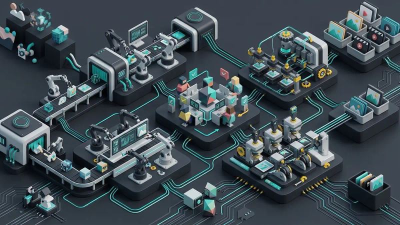 Illustration for the article: Creative workflow automation: streamlining content production