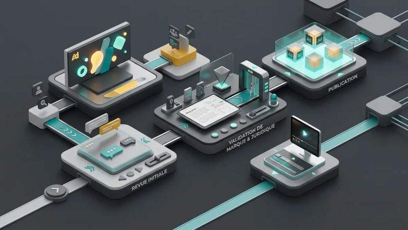 Illustration for the article: Content approval workflow: steps and best practices