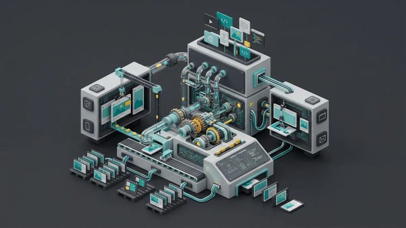 Illustration for the article: Multi-format creative adaptation: key platform features