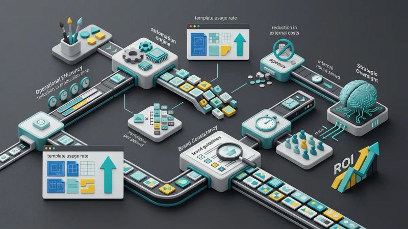 Illustration for the article: Creative automation KPIs: metrics to track