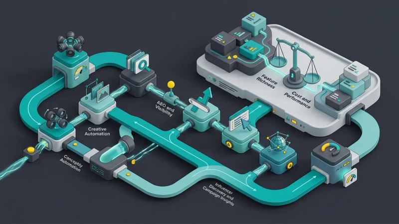 Illustration for the article: Scrunch AI alternatives: features and pricing compared