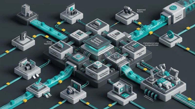 Illustration for the article: Brand management platform for large enterprises