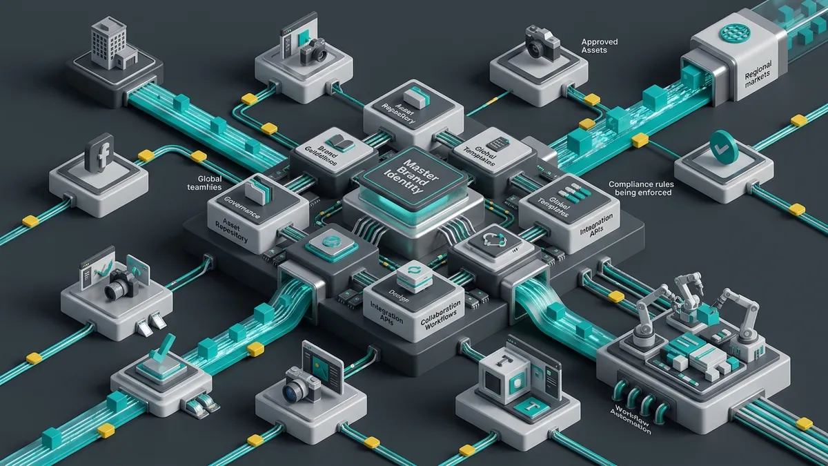 Illustration for the article: Brand management platform for large enterprises