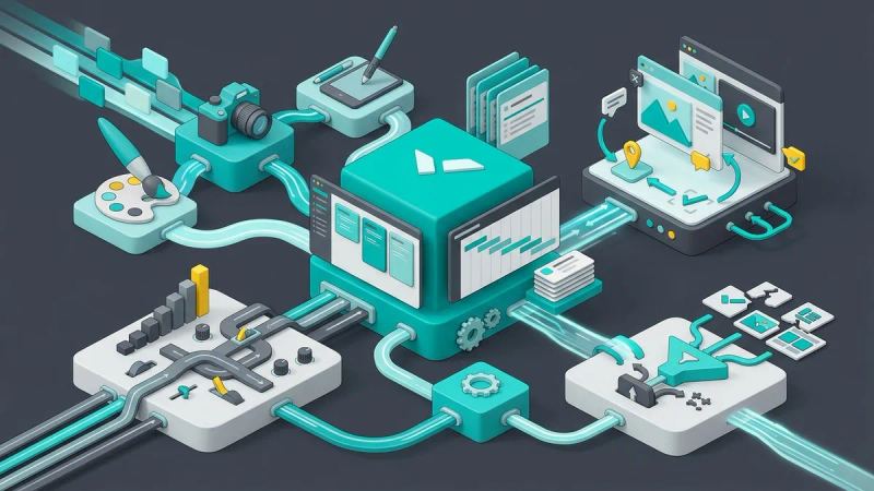 Illustration for the article: Wrike for marketing: pros and cons for creative teams