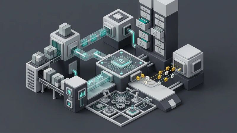 Illustration for the article: AI MarTech integration: connecting AI to your stack