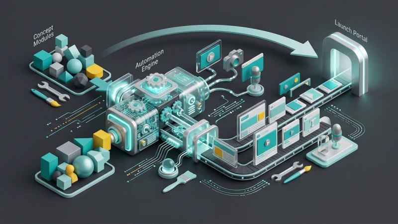 Illustration for the article: How to speed up time-to-market with creative automation