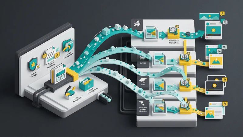 Illustration for the article: MarTech solution for global marketing teams: meeting international challenges
