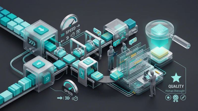 Illustration for the article: Automated content localization: efficiency vs quality