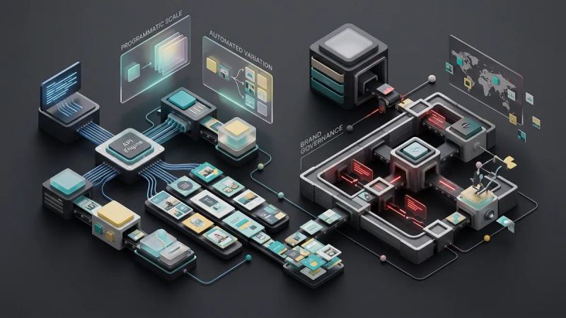 Illustration for the article: Canva API: capabilities and limits for brand production