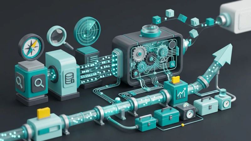 Illustration for the article: B2B SEO tools that support pipeline growth