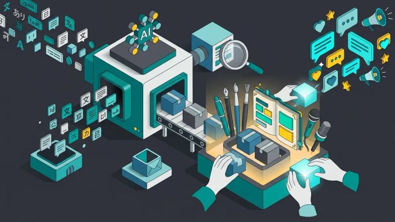 Illustration for the article: Machine translation for marketing: uses and limits