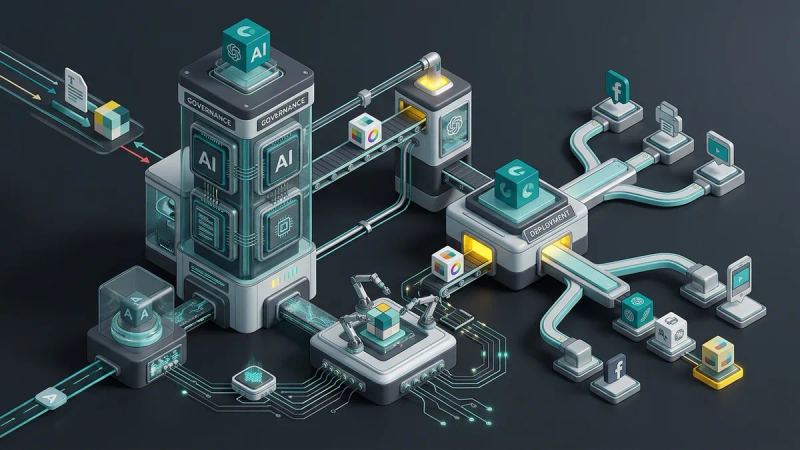 Illustration for the article: AI branding solution: governance and deployment