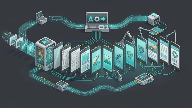Illustration for the article: AI for Instagram carousels: method and tools