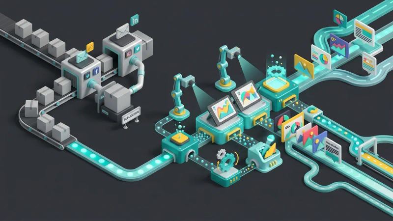 Illustration for the article: Marketing automation: from distribution to creation