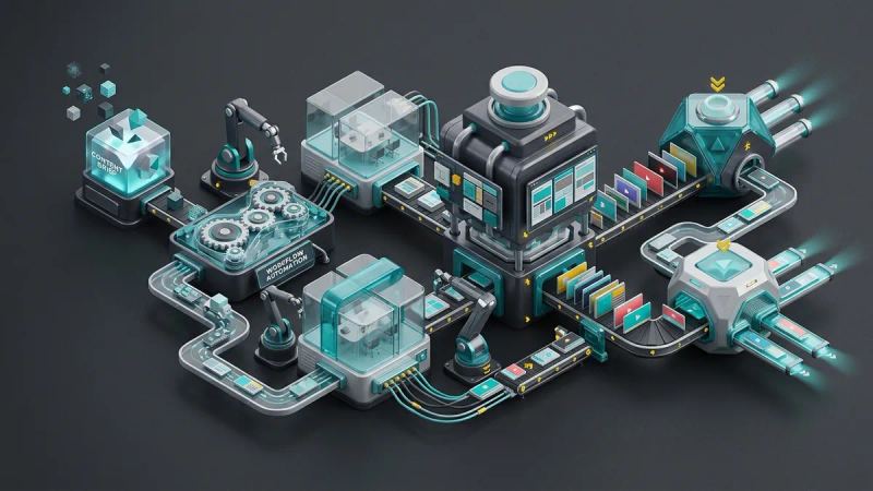 Illustration for the article: Marketing content production: how to improve efficiency