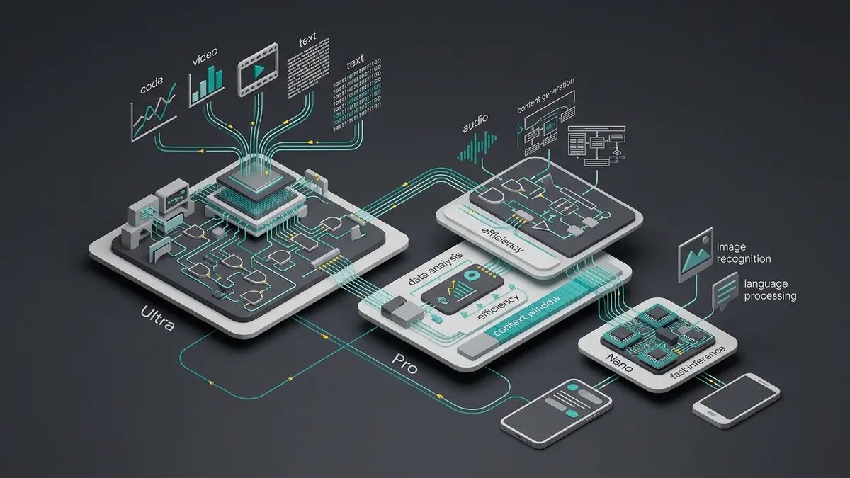 Illustration de l'article : Google Gemini : les modèles Ultra, Pro, Flash et Nano