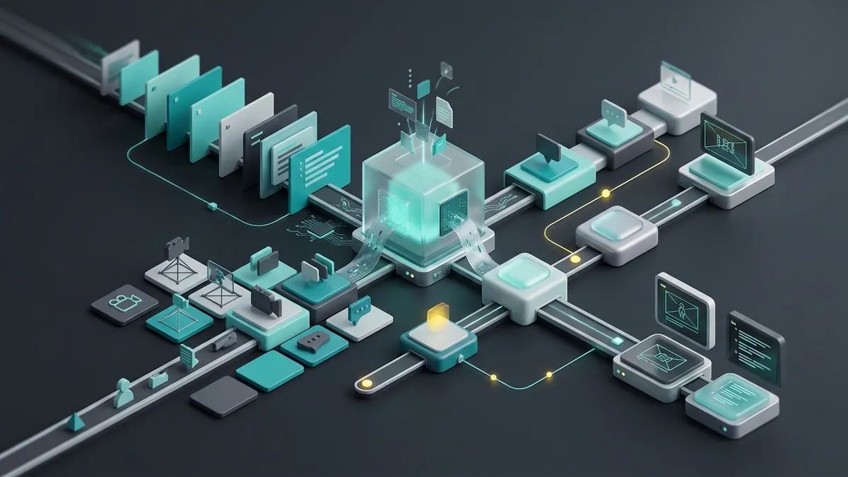 Illustration for the article: AI scriptwriting and storyboarding for brand narrative