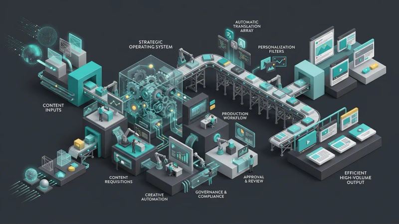 Illustration for the article: Content factory: definition and how to build one