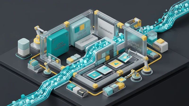 Illustration for the article: Brand guidelines tool: designing within your brand rules