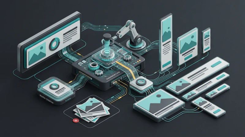 Illustration for the article: Multi-format banner creation: automating resizing