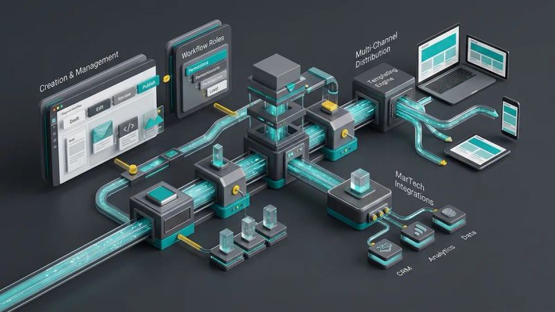 Illustration for the article: CMS (content management system): the backbone of your digital presence