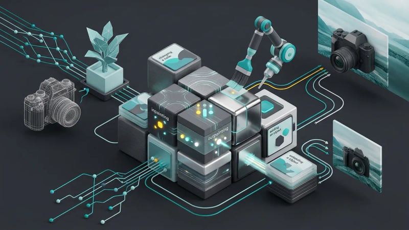 Illustration for the article: AI image editing: techniques and use cases