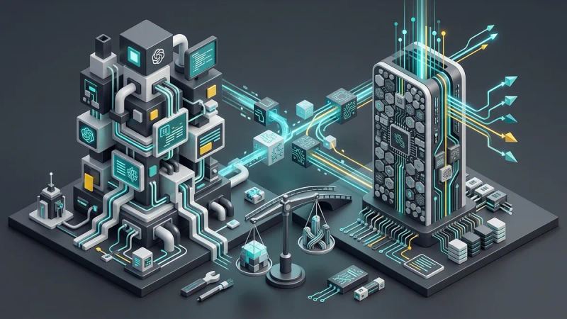 Illustration for the article: DeepSeek vs OpenAI: comparison, especially for coding