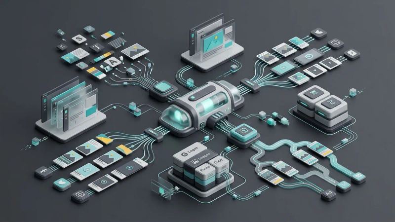 Illustration for the article: Ad creative automation: key features