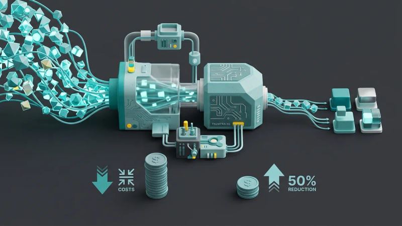 Illustration for the article: Writer Palmyra X6: reducing enterprise token costs